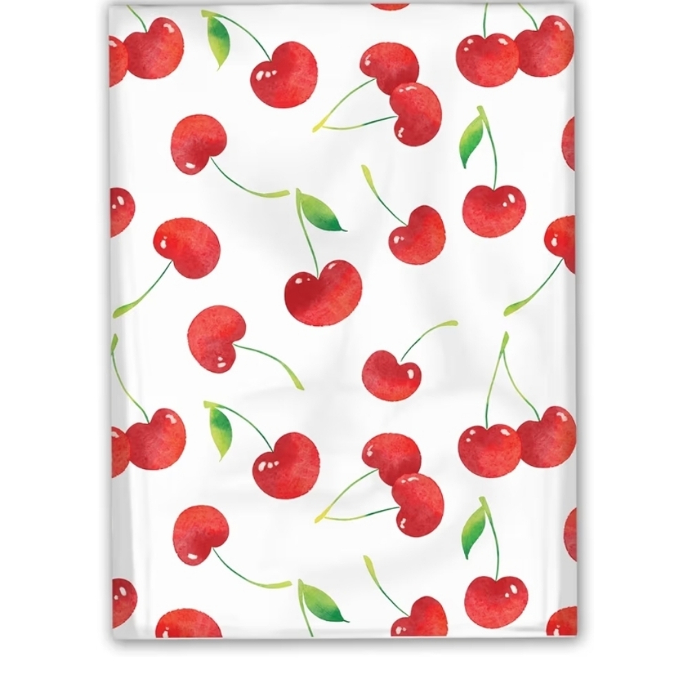 15 ct Cherry Printed Poly Mailers - Red and White 10×13